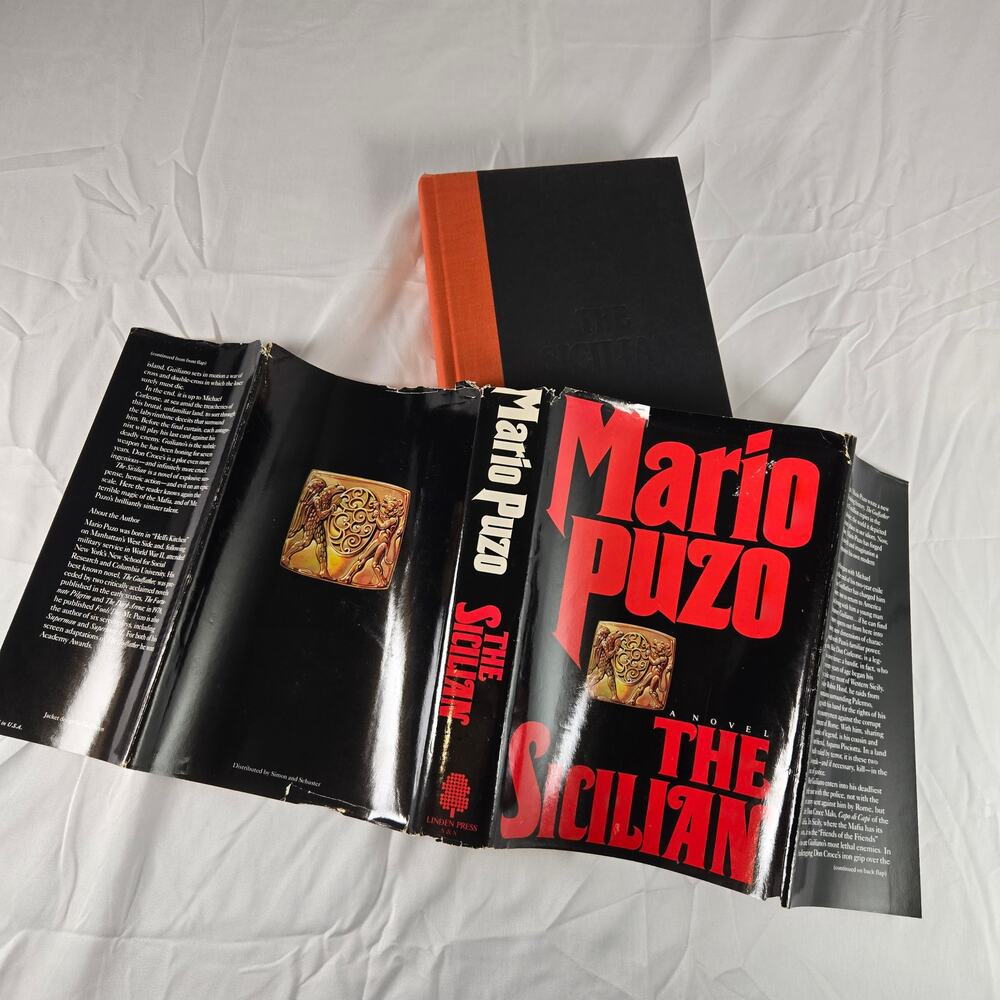 The Sicilian Mario Puzzo HC w/ DJ 1984 1st Edition, 7th Printing Simon&Schuster